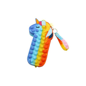 Unicorn Pop it Multicolor Silicone Pencil Box