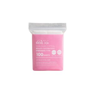 Nature Skin Embossing Beauty Cotton Puff 100 Sheets